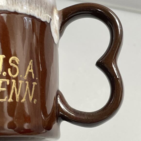 Vintage Ceramic Opryland Souvenir Mug Tennessee Brown Drip Style - Picture 4 of 9